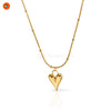Kiss Heart Rhodium Necklace