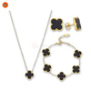 Lucky Gleam Four Leaf Clover Jewlery Set