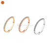 Stackable Cubic Zirconia Wedding Ring for Women