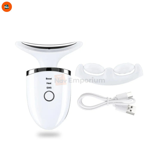  Face and neck massager product front view, LED face massager