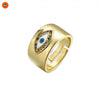 Evil Eye Rose Gold Adjustable Ring for Women