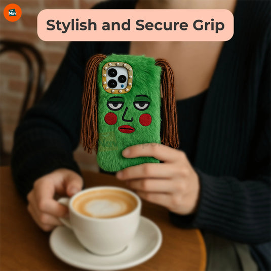 Cute fuzzy iPhone case 