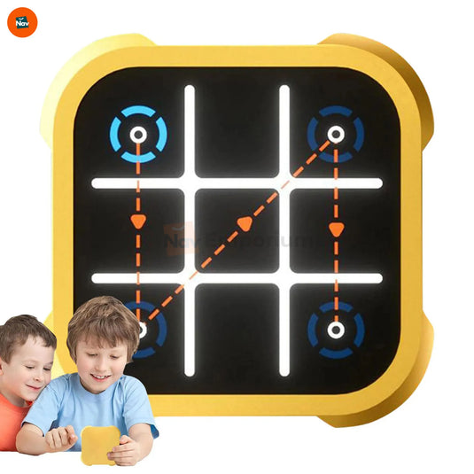 Lifestyle image of family enjoying tic tac toe game