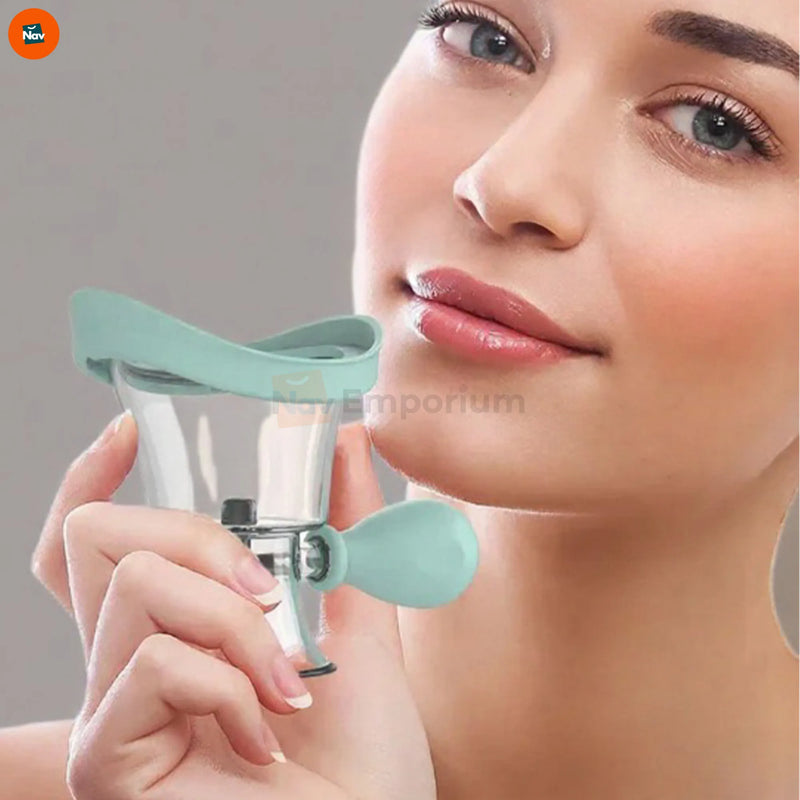 Lifestyle photo of silicone eye cup in daily use