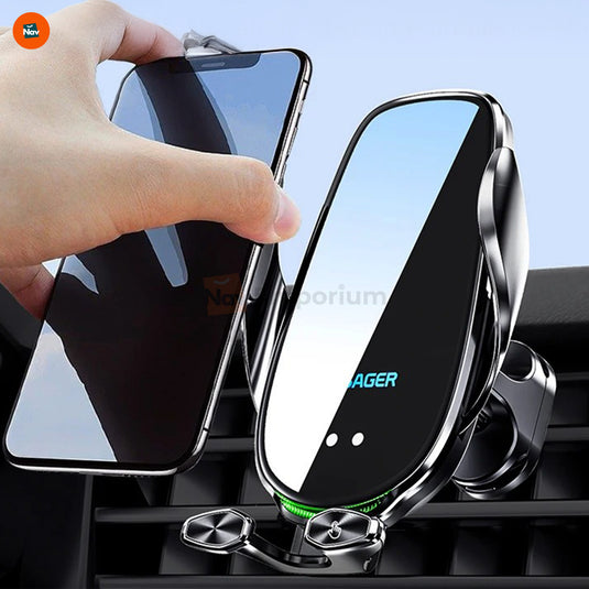 Auto-locking car phone mount 