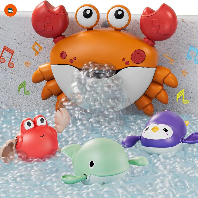Child enjoying bubble bath fun 