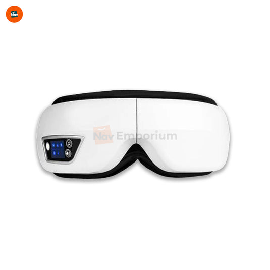 Heated eye massager device