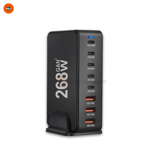TechPi 268W GaN Charger front view 