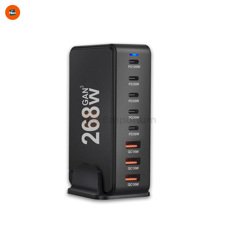 TechPi 268W GaN Charger front view 