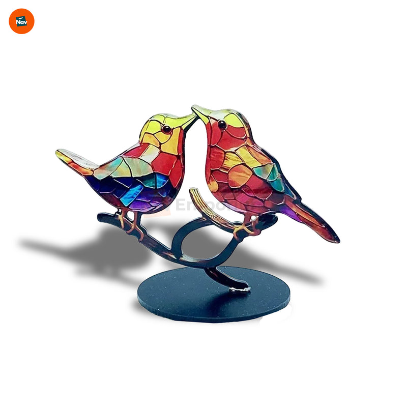 Handcrafted radiant glass bird