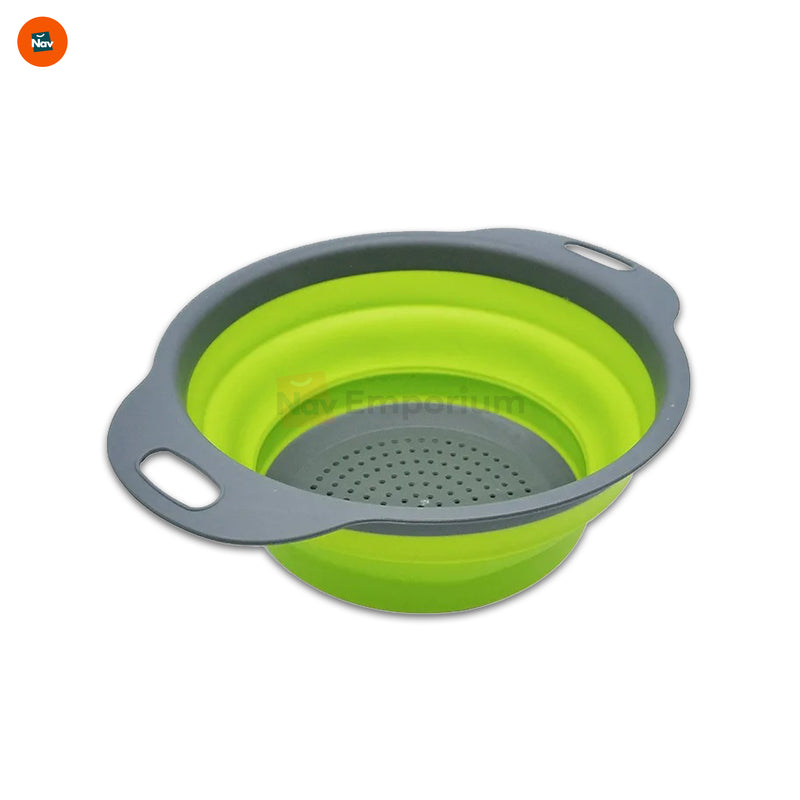 Collapsible silicone colander 