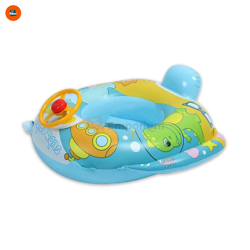 High-Buoyancy Toddler Pool Float with Steering Wheel 