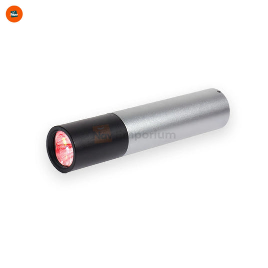 Featured image showing red light therapy device in hand