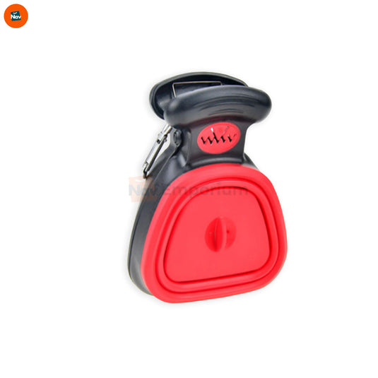 Featured image showing dog pooper scooper foldable in use