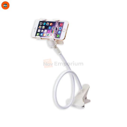Featured image shows gooseneck phone holder in use