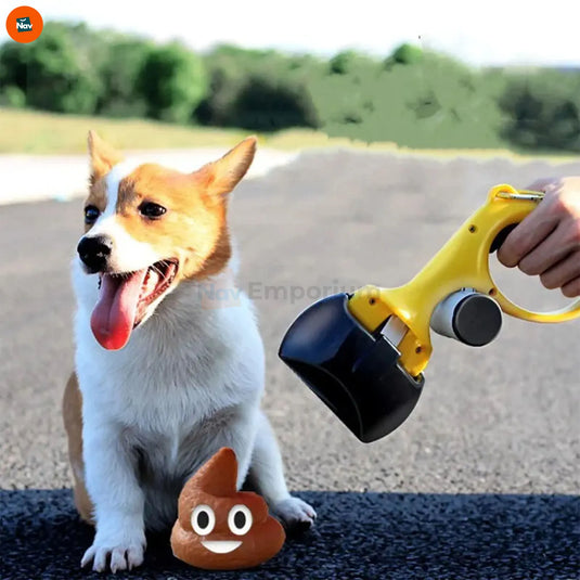  Lifestyle shot enjoying walk with portable pooper scooper