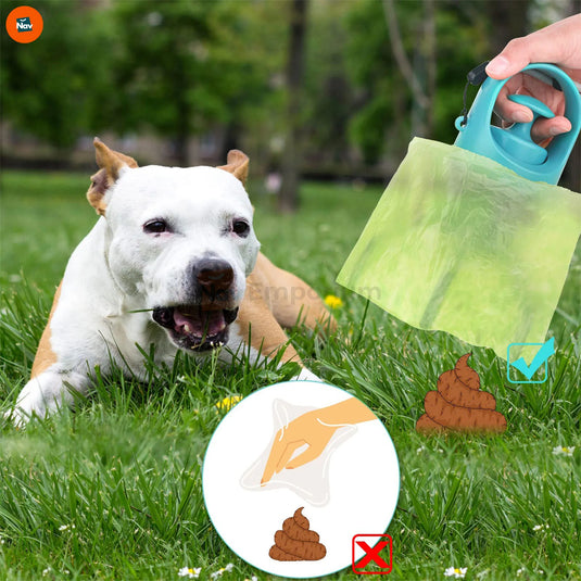 Lifestyle image family walks with travel pooper scooper
