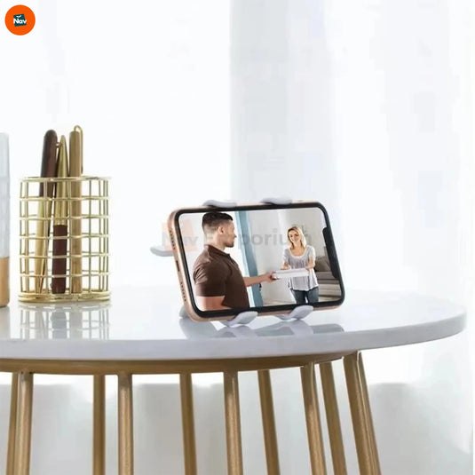  Lifestyle shot of bed phone holder on nightstand