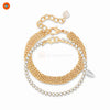 GlamorEdge Double Layer Diamond Bracelet