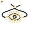 Miyuki Charm: Handwoven Evil Eye Bracelet