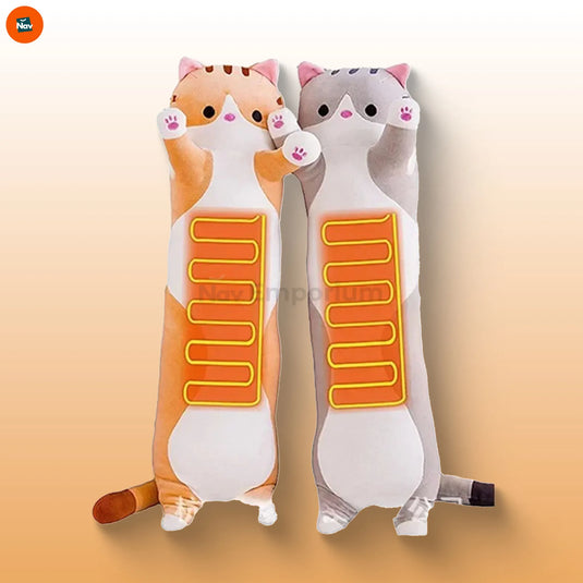  Featured image showing plush cat heating pad
