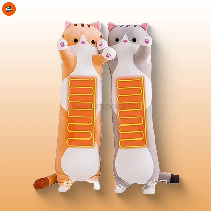  Featured image showing plush cat heating pad