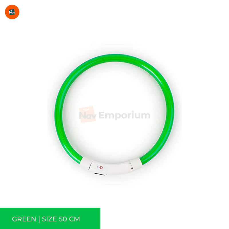 BrightPaws LED Safety Collar Green 1