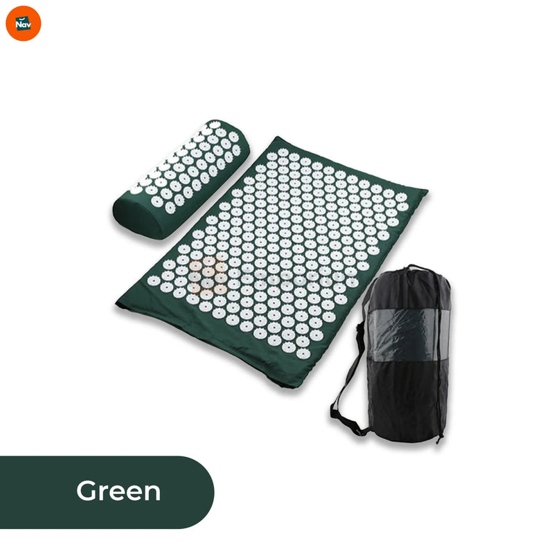 neck relief on acupressure mat