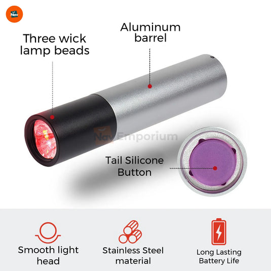  Feature image displaying rechargeable red light therapy device