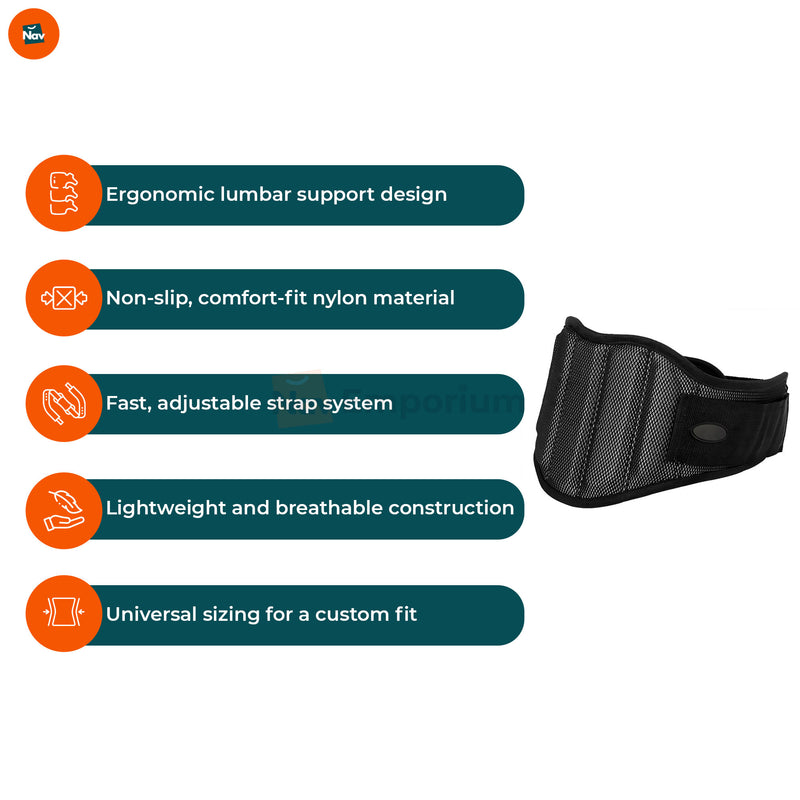 Lumbar back brace performance improvement stats. 