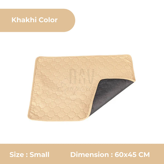 Durable washable pet pad khakhi Small
