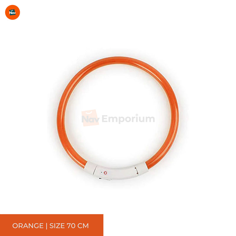 BrightPaws LED Safety Collar Orange 2