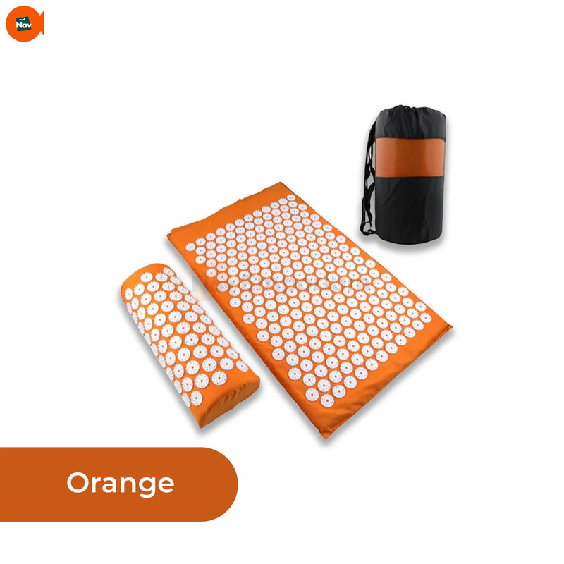 shows ergonomic acupressure pillow design