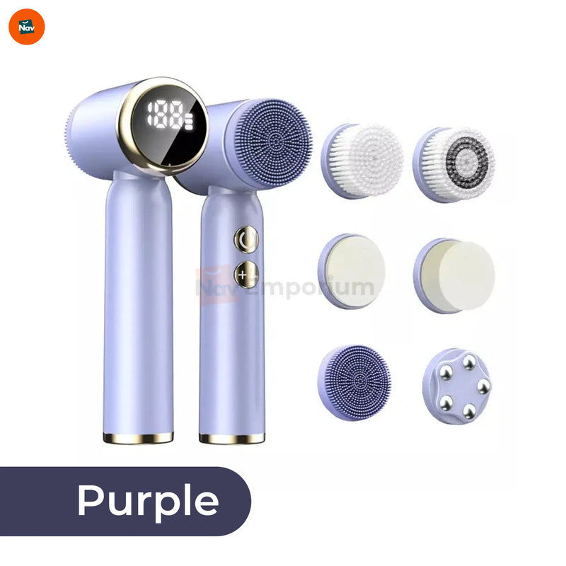 shows electric facial cleansing brush