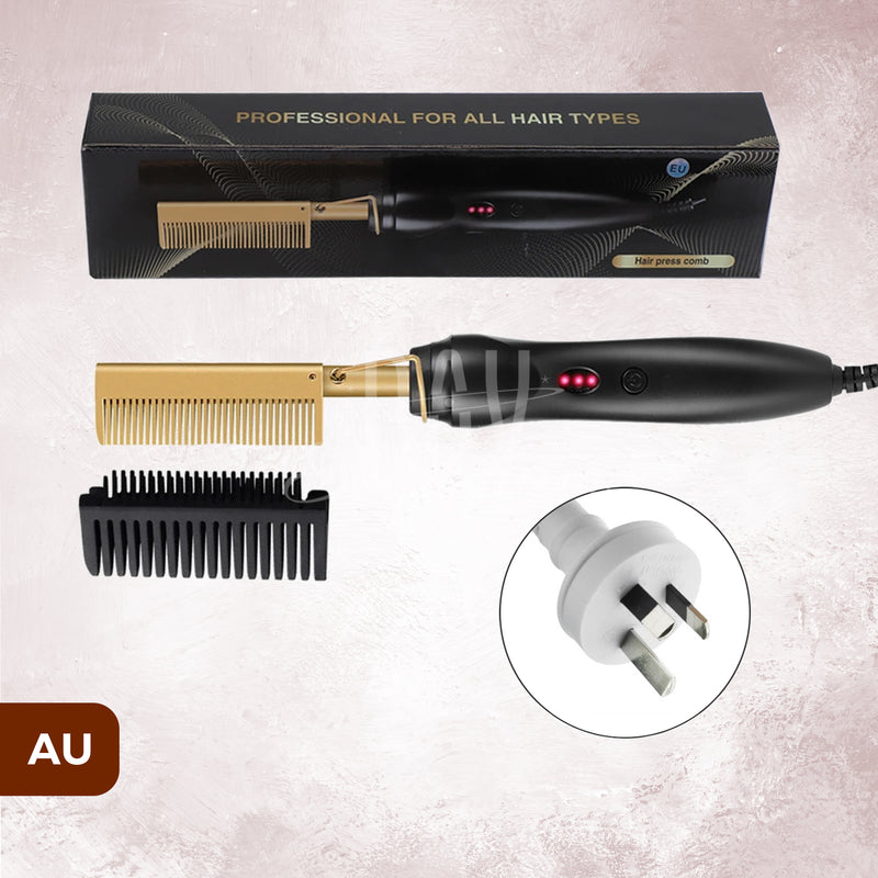 Ceramic hair straightener brush