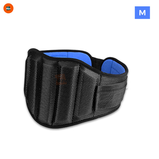 Lumbar support brace placed on chair 