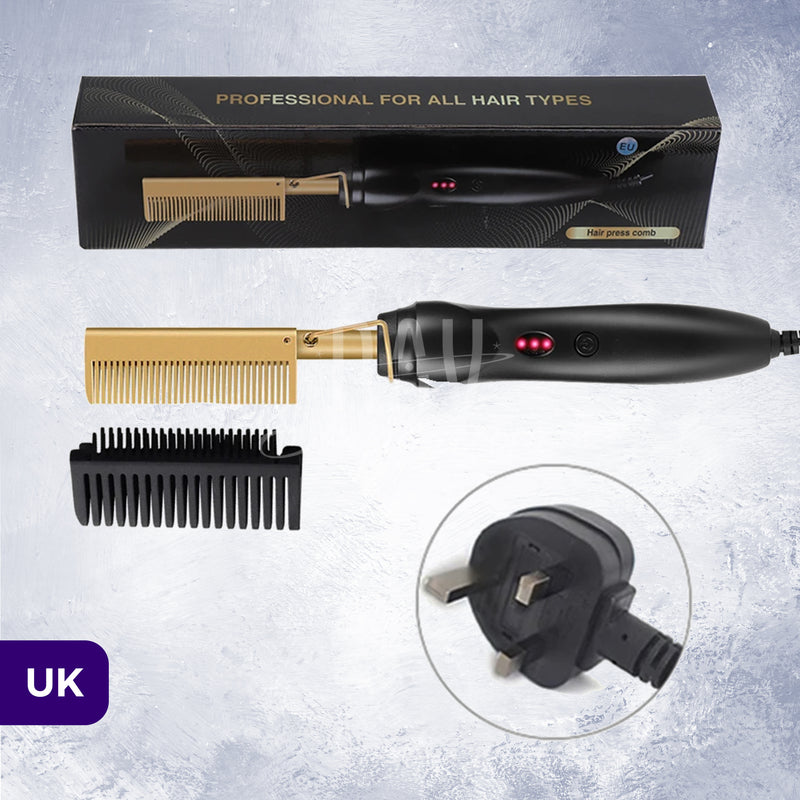 Anti-scald hot comb for wigs