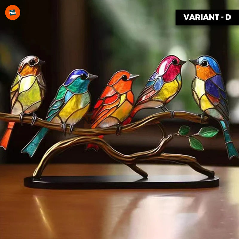 Bird lover's radiant glass decor