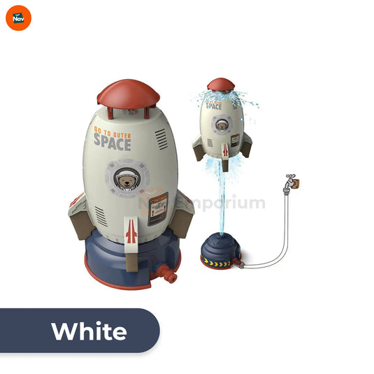  Variant view of rocket sprinkler toy color white