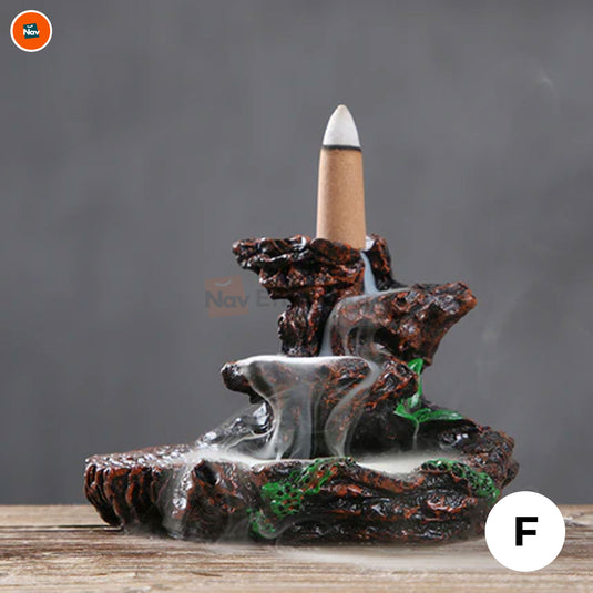 Ceramic backflow incense burner
