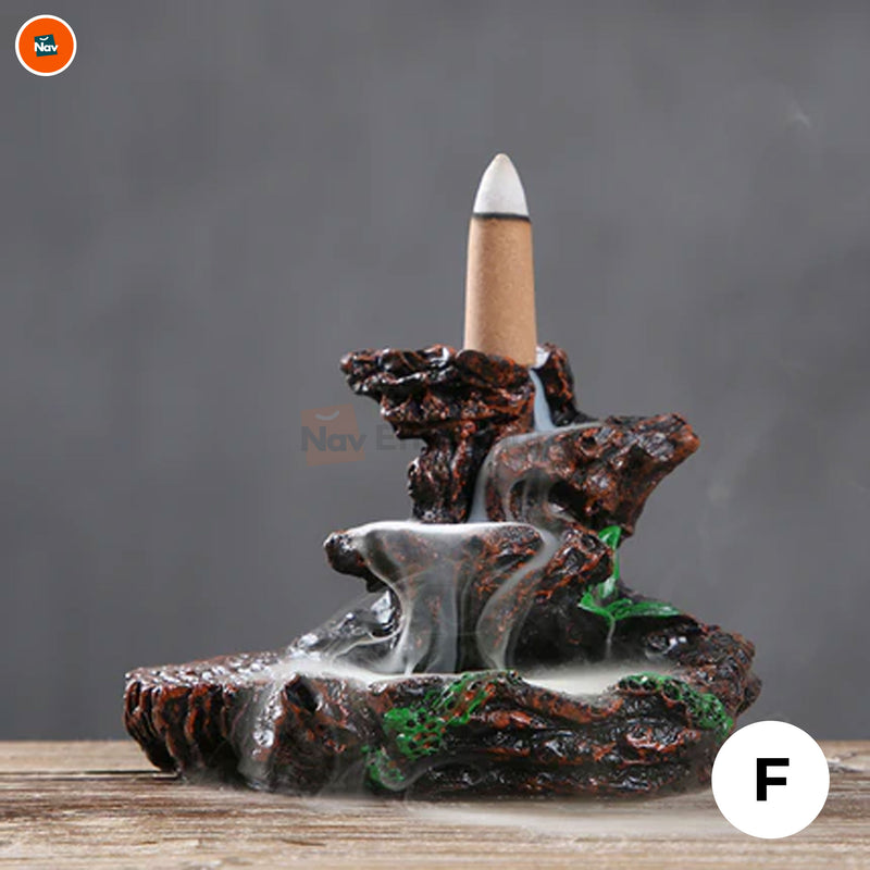 Ceramic backflow incense burner