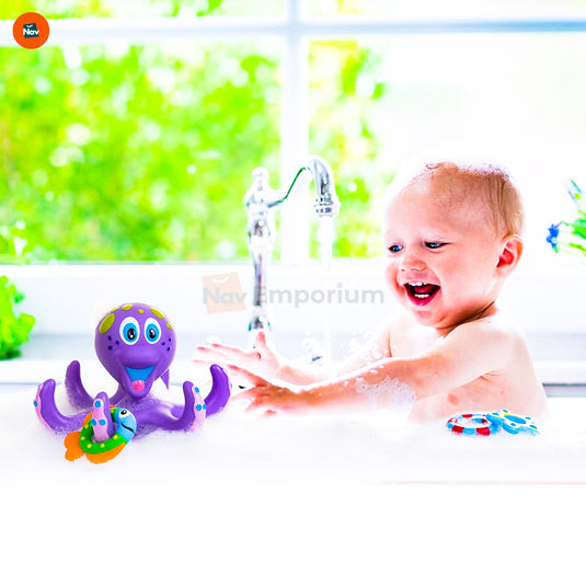 Toddler Playing with Bath Toy  