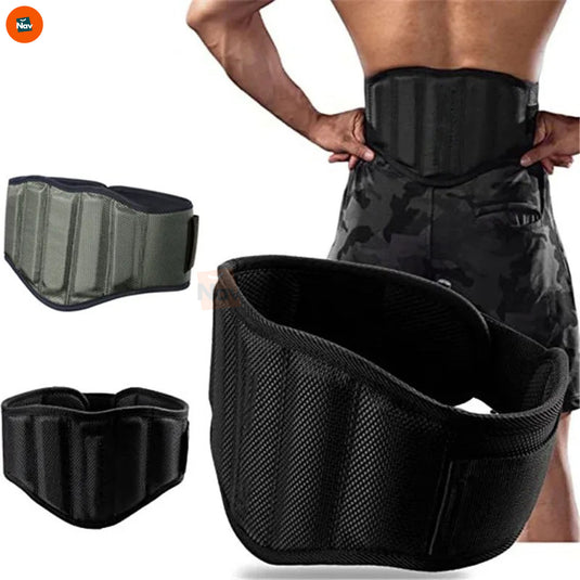  Lumbar back brace used during squats