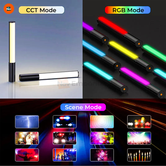 video light stick with battery icon