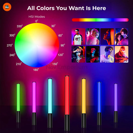  rgb light wand delivering vivid color effects