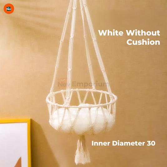 Elegant macrame cat swing 5